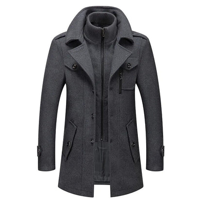 Men's Winter Wool Coat a Winter Thickening Coat High Quality Wool Coat Men