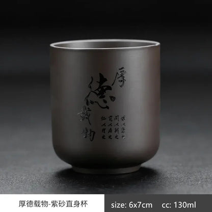 Chinese Yixing Purple Clay Teacup Oolong Tea Handmade Boutique Single Cup
