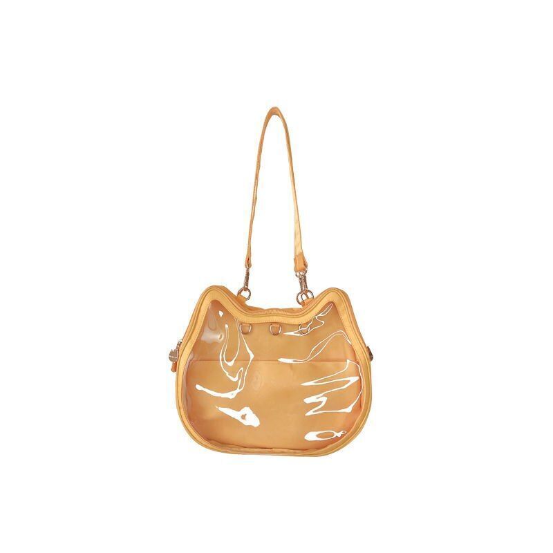 Cute Backpack Clear Front Pocket Transparent Bags Shoulder Bags 23.5*32.5*9.5 CM