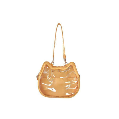 Cute Backpack Clear Front Pocket Transparent Bags Shoulder Bags 23.5*32.5*9.5 CM