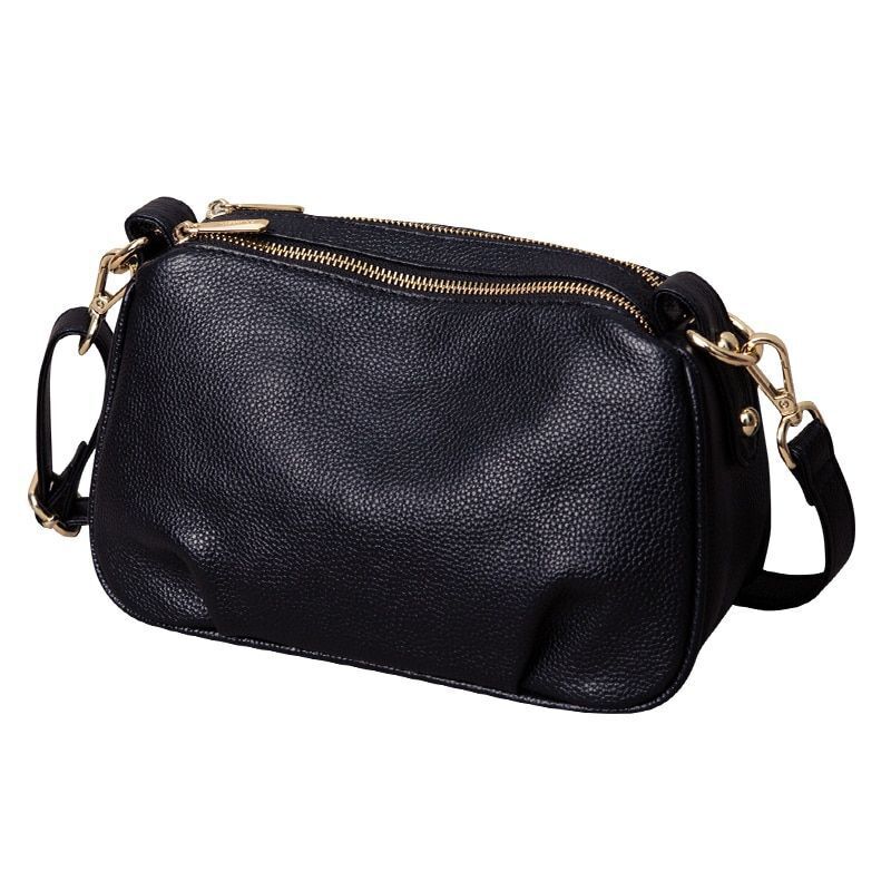 Genuine Leather Crossbody Bags Small Shoulder Messenger Purses Handbags Zipper