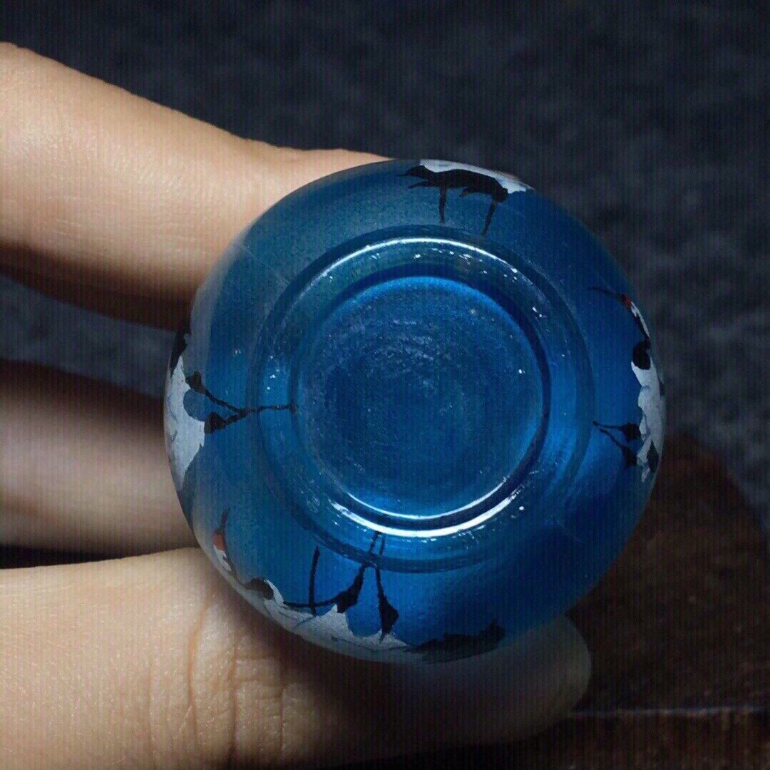 Ancient Chinese handmade interior painting ancient glazed snuff bottle