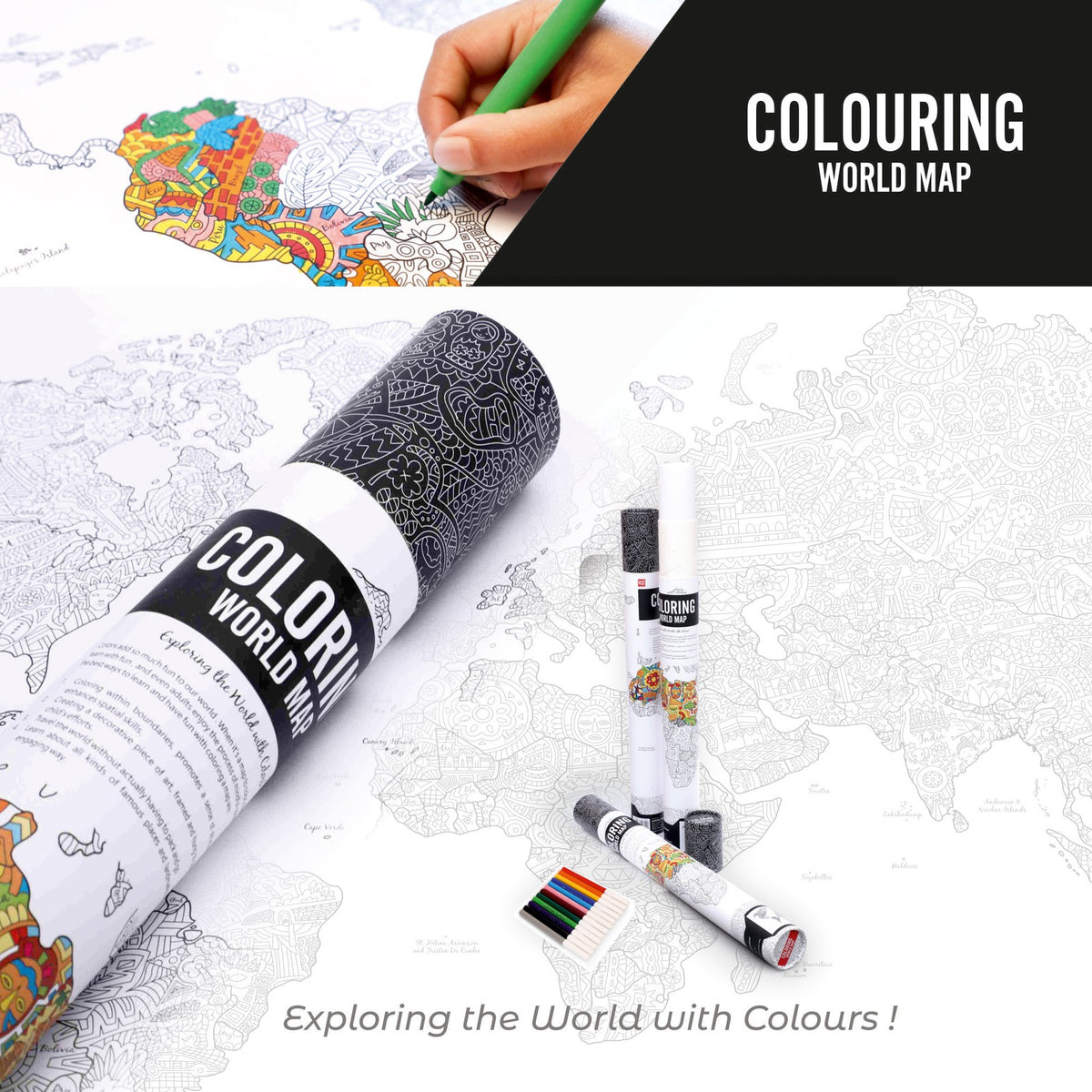 Coloring Poster- World Map