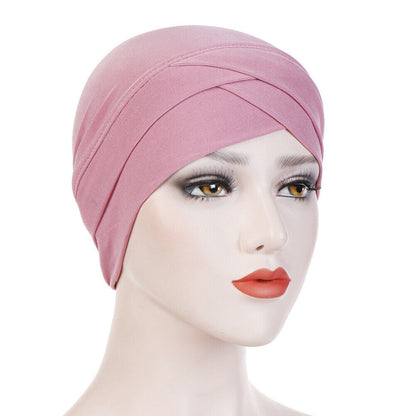 Women Stretch Turban Hat Hijab Headwear Hair Loss Chemo Cap Headwrap Head Cover*