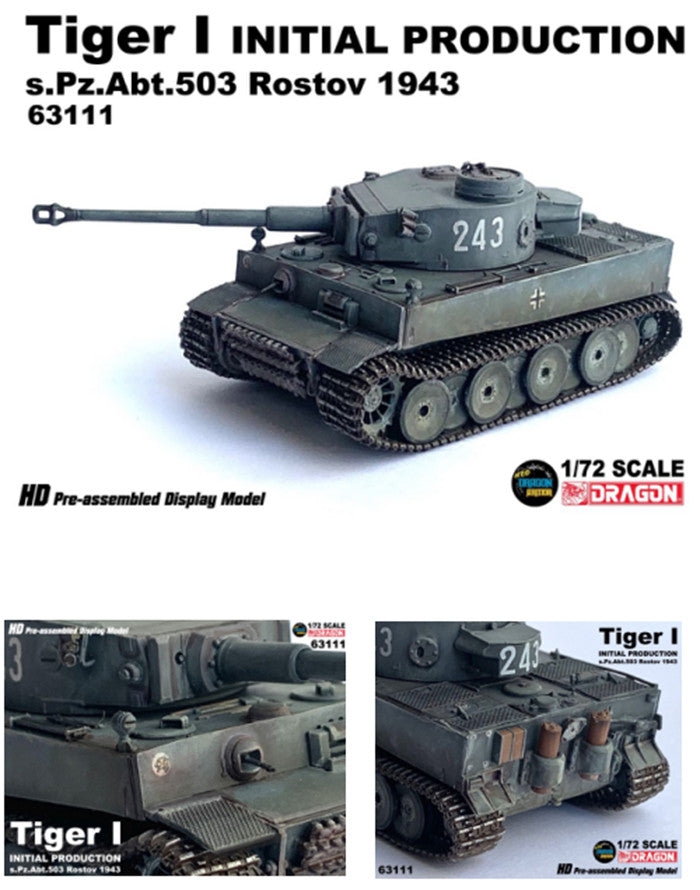 1/72 German Tiger Tank Model Initial Type 503 Heavy Armored Battalion