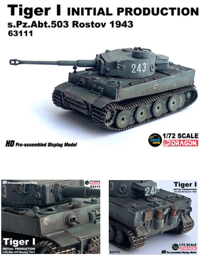 1/72 German Tiger Tank Model Initial Type 503 Heavy Armored Battalion