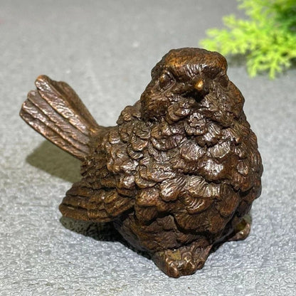 china Antique Collection Sparrow Bird bronze statue