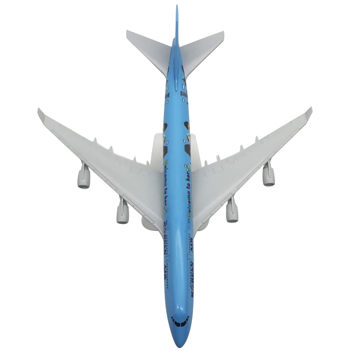 1/350 20cm Diecast Alloy Korean Air Aircraft B747 Airplane Model Ornaments