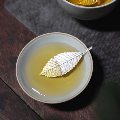 Sterling Siver Tea Pet Leaf Lotus Design Health Care Tea Accessories Pure Silver