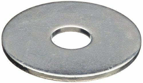 100 Pack #6 Fender Washer Zinc, 9/16" OD, 9/64" ID, 3/64" Thick