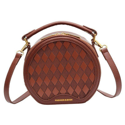 Crossbody Bag Vintage Leopard Print Synthetic Messenger Round Purse Shoulder Bag