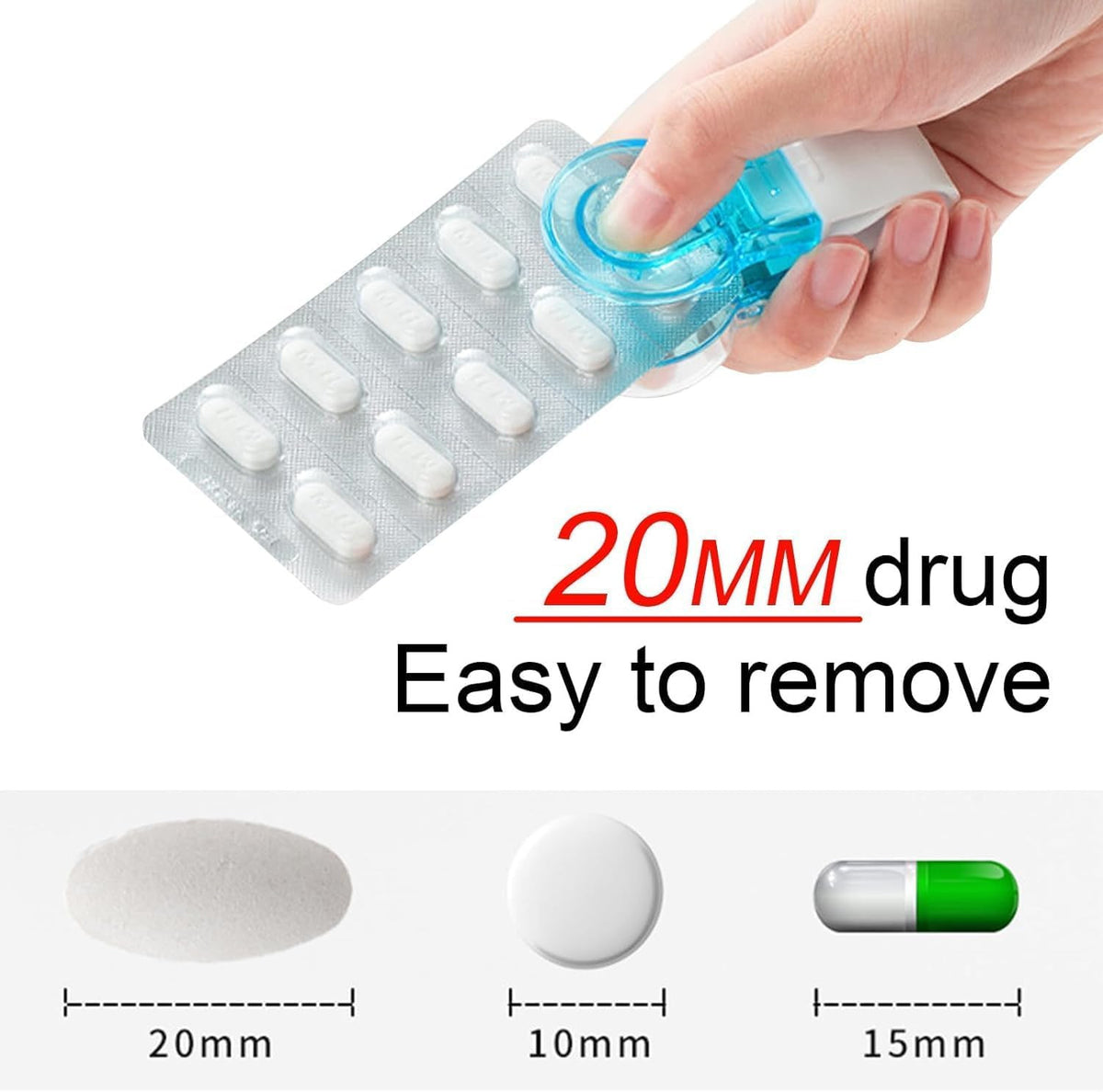 1-100Pcs Portable Pill Taker Anti Pollution Medicine Popper Tablet Dispenser
