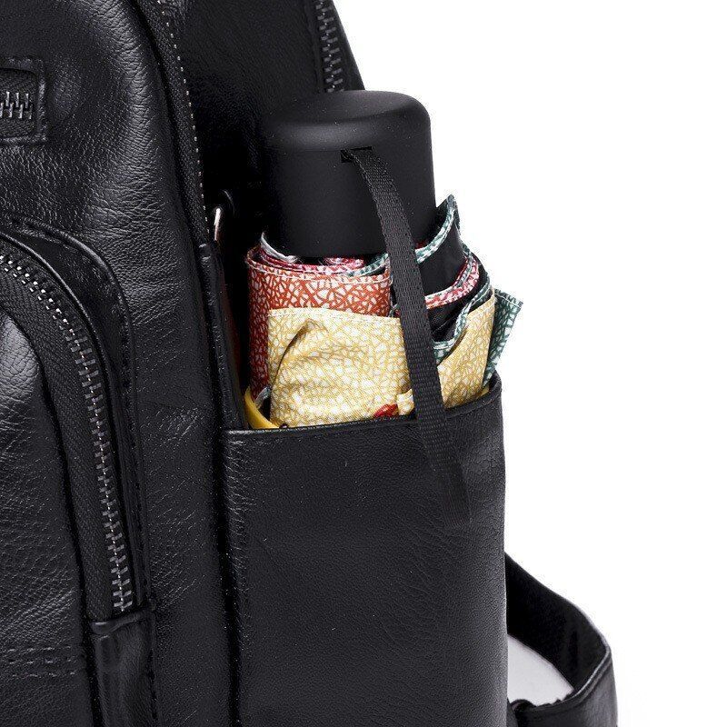Synthetic Leather Retro Casual Shoulders Bag Backpack Handbags Multiple Pockets