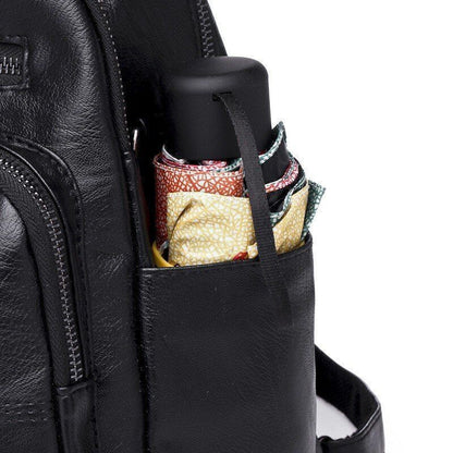 Synthetic Leather Retro Casual Shoulders Bag Backpack Handbags Multiple Pockets