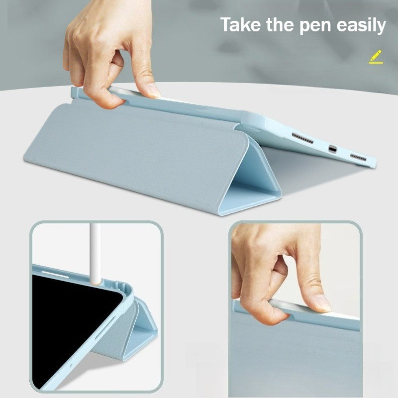 iPad Pro 11-inch tablet with pen slot 789 generation TPU soft case leather case