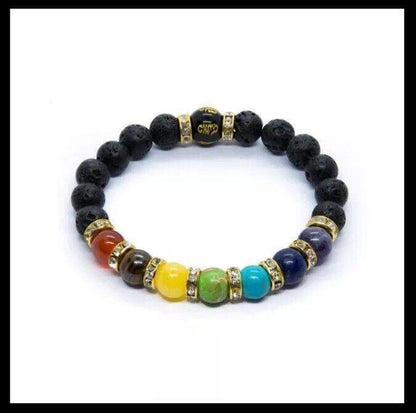 Pulsera De 7 Chakras Para Hombre Y Mujer, Cristal Natural, Curación De Ansiedad,