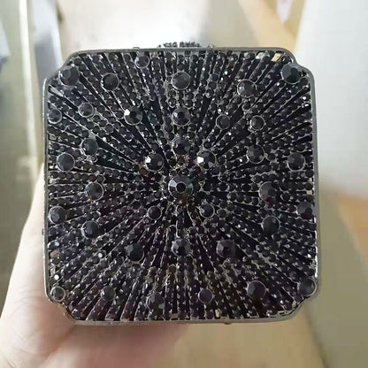 Party Purse Luxury Crystal Clutch Metal Frame Evening Bag Handbags 11*11*6.5 CM