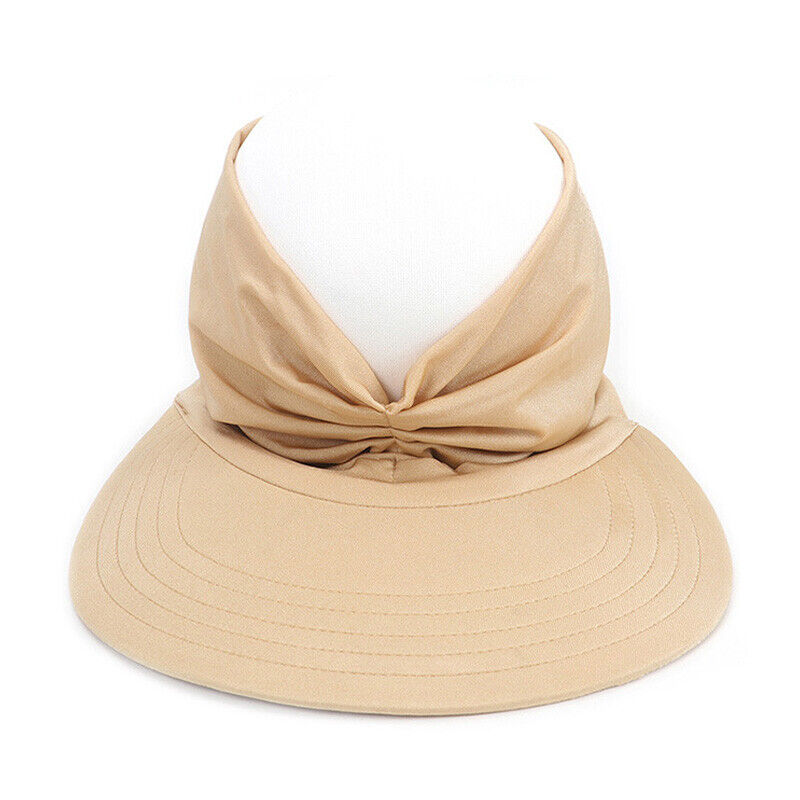 Womens Visor Hat Hollow Empty Top Cap Anti-UV Sun Protection Summer Beach Hats