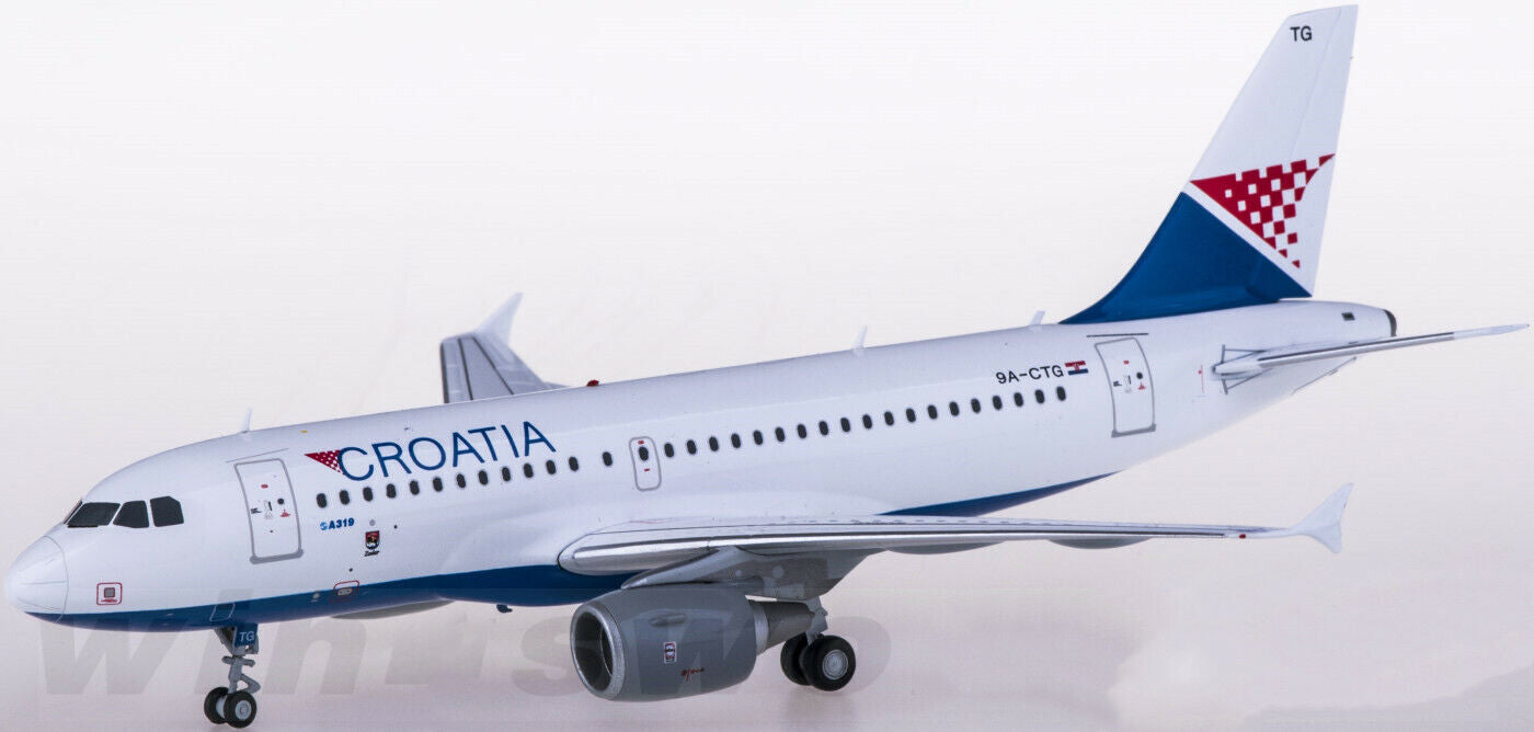 1:200 JC Wings CROATIA AIRBUS A319 Passenger Aircraft Diecast Airplane Model