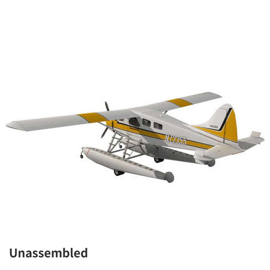 1:32 DHC-2 Beaver Float Seaplane Model 3D Paper Unassembled Kit Souvenir Toy c