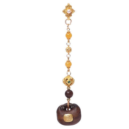 New Chinese Ebony Lapel Pin Cheongsam Skirt Tassel Pendant Brooch Accessory