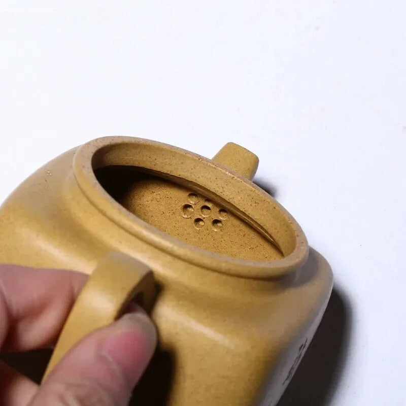 200ml Yixing Purple Clay Teapot Mud Square Filter Tea Pot High Zisha Tea Kettle