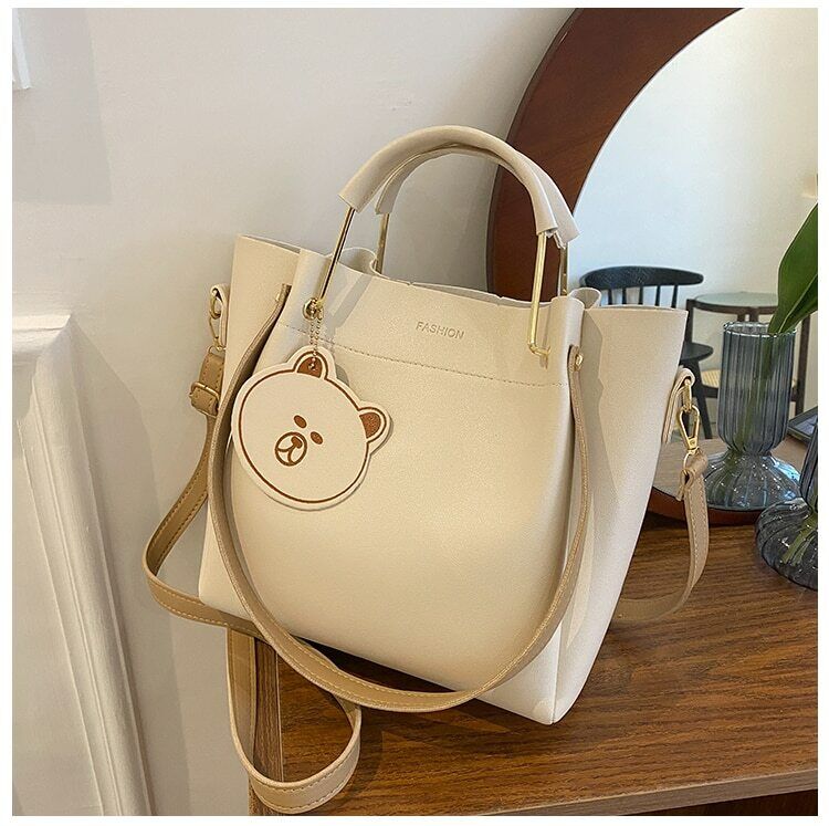 Luxury Handbags Letter Pu Leather Women Shoulder Bags Big Capacity Crossbody Bag