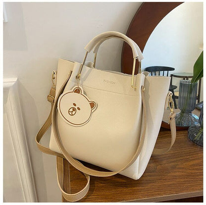 Luxury Handbags Letter Pu Leather Women Shoulder Bags Big Capacity Crossbody Bag