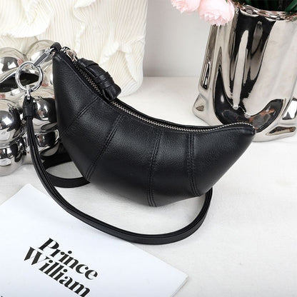 Bag Crossbody Cowhide Small High Quality Fashion Versatile Mini Purse Zipper 1PC