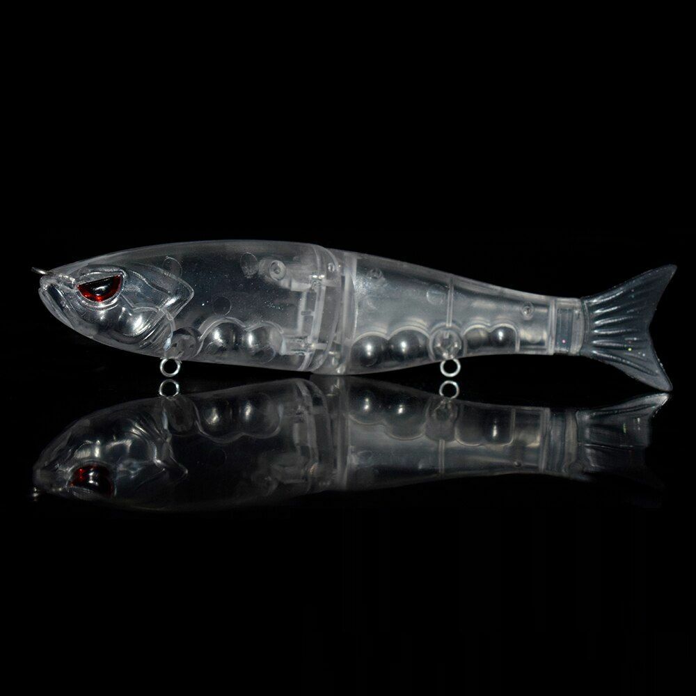 Unpainted Swimbait 18cm 60g Rattle Fishing Lures Hard Sink Wobbler Glide Bait 3D