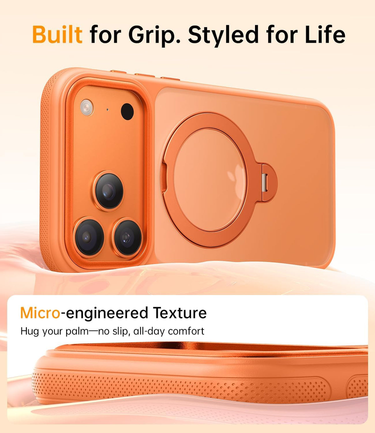 360° Magnetic Stand for Iphone 17 Pro Max Case, [Fit for Magsafe][Camera Control