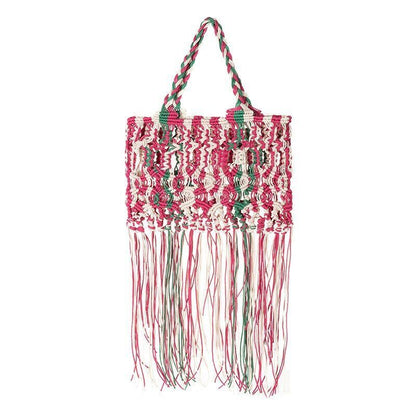 Large Hollow Rope Woven Handbags Summer Beach Shoulder Bag Casual Purse 31*16 CM