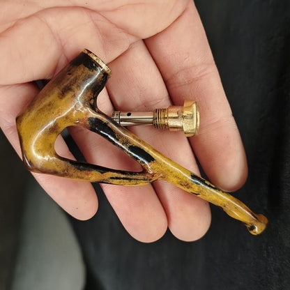 Natural Sea Willow Pipe Handmade Filter Cigarette Holder Detachable Gift