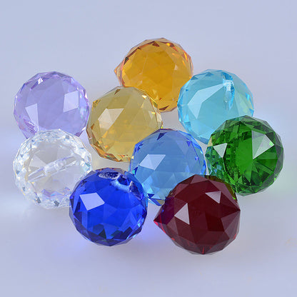 40mm Crystal Facted Ball Chandelier Glass Prism Pendant Wedding Decor Gift