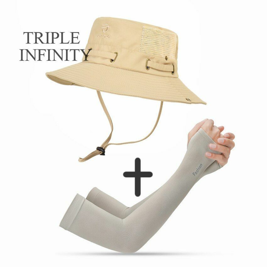 Summer Bucket Hat Mesh Breathable Outdoor Fishing Mountaineering Hiking Foldable