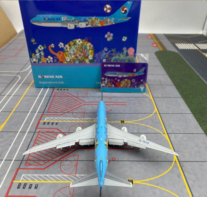 1:400 YY Wings KOREAN AIR BOEING 747-8 Flap Down Aircraft Diecast Airplane Model