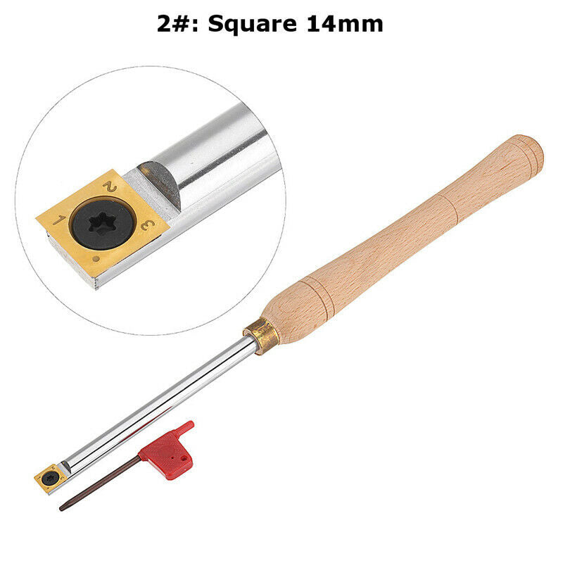 Wood Turning Tool Wood Handle Titanium Coated Carbide Insert Cutter Round Shank