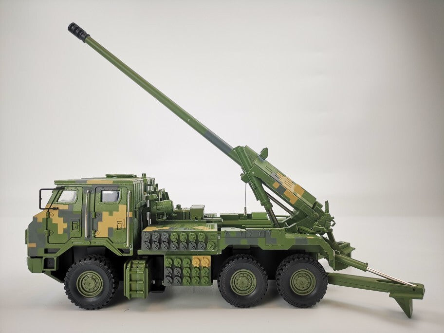 1:32 China Pcl181 155mm Vehicle Howitzer Green Camouflage Model Collection