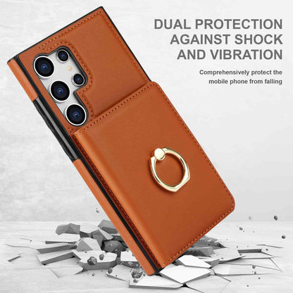 Wallet Case for Samsung Galaxy S24/S23/S22/S21 Ultra/Note 20 Ultra Rotation Ring