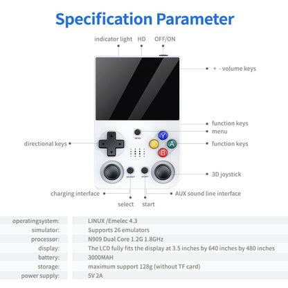 New Upgraded M21 Retro Handheld Game Console, 128GB 3 Inch Mini Video Game
