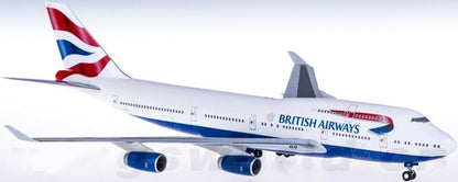 1:200 35CM Hogan BRITISH AIRWAY BOEING 747-400 Passenger Plane ABS Plastic Model