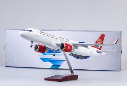 1:80 47CM JUNEYAO AIRLINES AIRBUS A320neo Airplane Landing Gear Resin Model