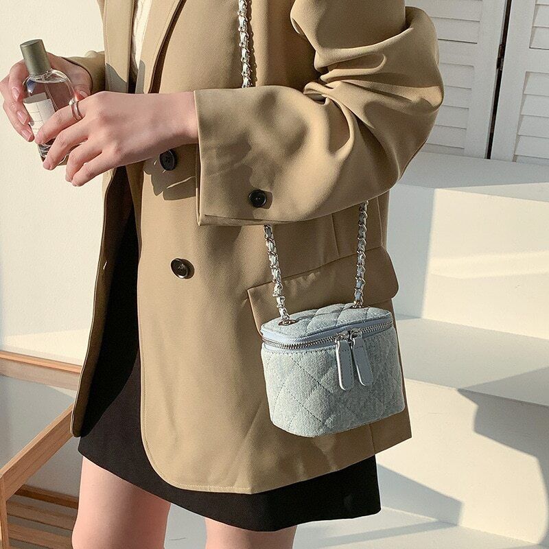 Crossbody Bags Women Lingge Chains Shoulder Bag Box Bag Coins Handbags