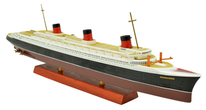 ATLAS 1:1250 Normandie Cruise Ship Model With Solid Wood Base Boat Toy Finished