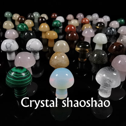 20pieces MIX Natural Crystal Mushroom/Hand Carved Quartz Crystal