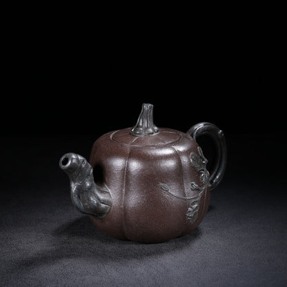 Chinese Yixing Zisha Clay Handmade Exquisite Teapot （南瓜 底款：蒋蓉）