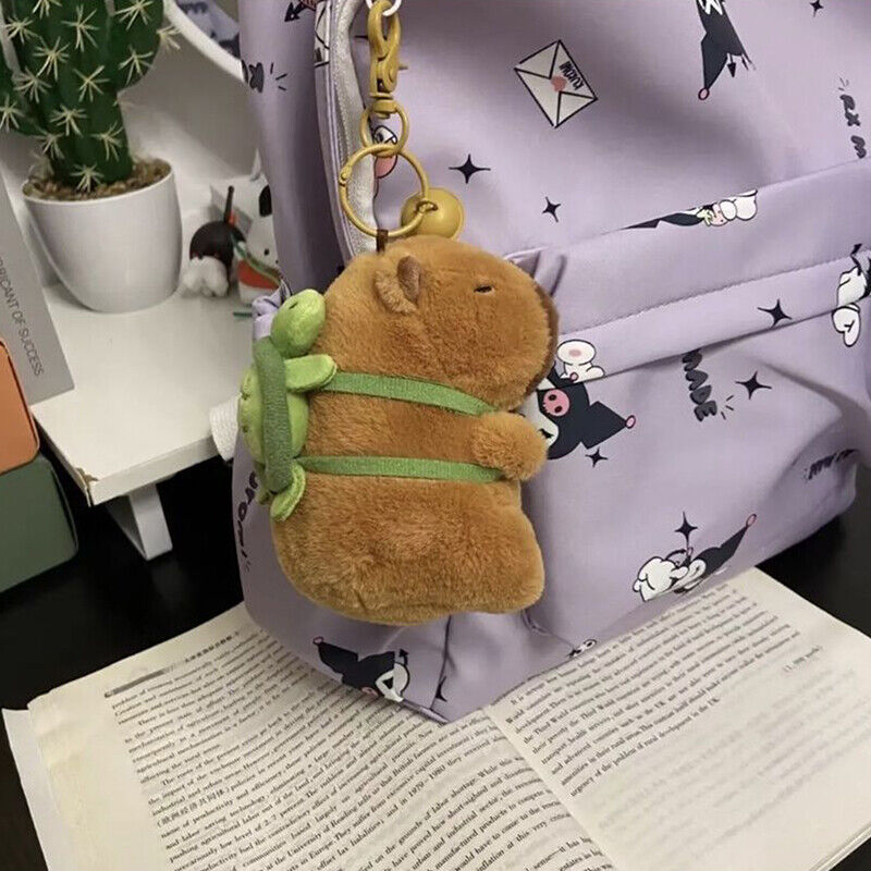Capybara Plush Keychain Cute Bag Pendant Creative Fluffty Animals Keyring Doll
