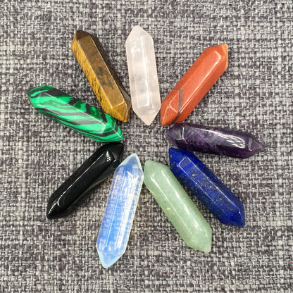 A Lot Natural Obelisk Quartz Crystal Wand Double Point Wholesale Reiki Healing