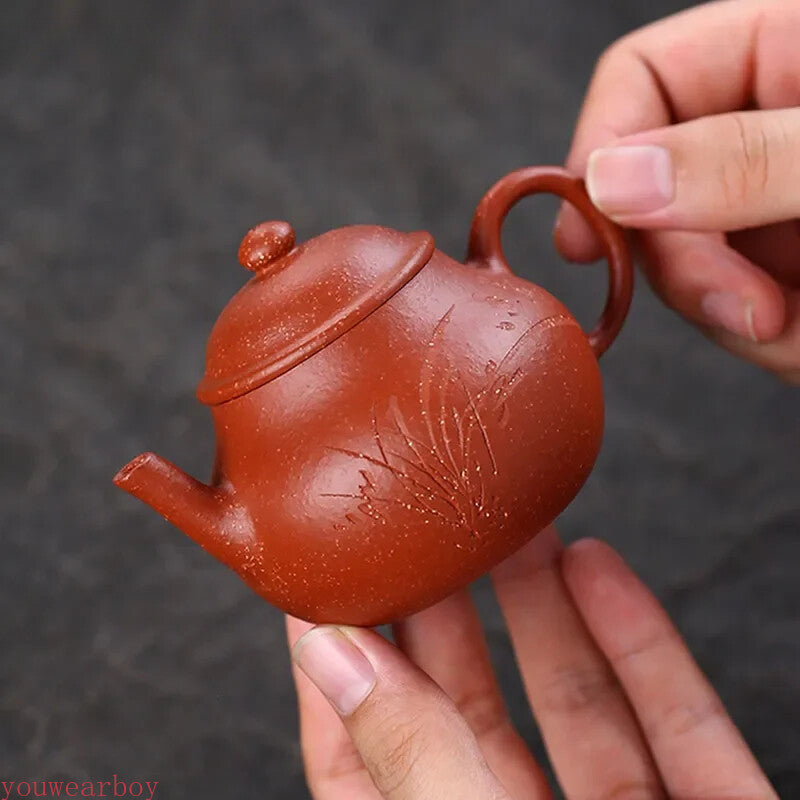 Hand-painted Orchid Tea Pot Yixing Purple Clay Teapot Household Kettle