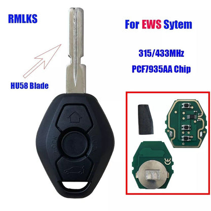 Remote Car Key EWS System BMW E38 E39 E46 X3 X5 Z3 Z4 1/3/5/7 Series 315/433MHz
